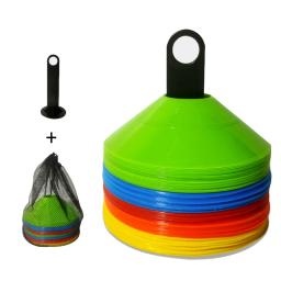 Conjunto de cones de treinamento de futebol, equipamento de treinamento de futebol para crianças pro disco cones agilidade exercício obstáculos evitando acessórios de treinamento esportivo com 10 peças - Image 1