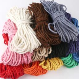 Corda de juta natural para decoração artesanal DIY Craft, fio colorido, cânhamo torcido cabos, corda de macramé, Pet coçar, 5mm, 10 jardas - Image 1