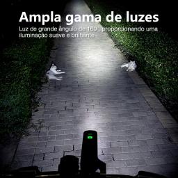 Recarregável LED bicicleta luz conjunto, luz da bicicleta, farol, lâmpada, grupo lanterna, estrada, MTB, frente, traseira, USB, 1200LM, 4800mAH - Image 4
