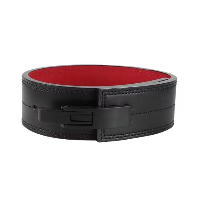 Cinto de Ginástica de Couro para Halterofilismo: Suporte para Costas e Powerlifting com Alavanca para Agachamento