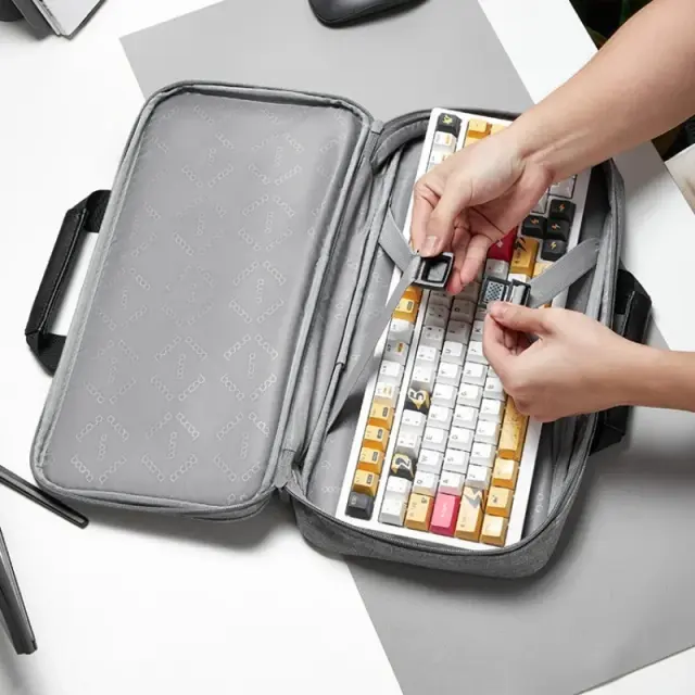 Bolsa de Transporte Portátil Impermeável para Teclado Mecânico em Tecido Oxford - Capa Protetora e Acessório de Armazenamento
