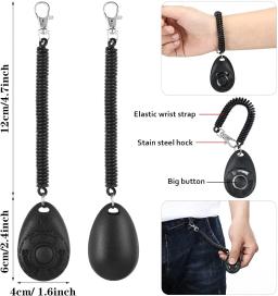 Portátil Pet Training Clicker, Instrução De Correção De Cachorro, Clicker Comportamental, Correia De Pulso, Chaveiro De Som, Dog Supplies - Image 2
