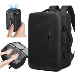 Mochila de viagem masculina 17 polegada compressão a vácuo mochila portátil grande capacidade mochila escolar estendida caminhadas mochila de negócios - Image 1