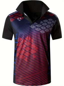 Camisa polo masculina de verão 2024, camisa polo esportiva casual de alta qualidade, camisa polo de manga curta de lapela masculina solta, tops casuais masculinos - Image 1