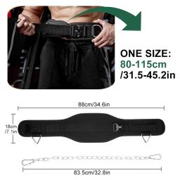 Cinto de mergulho masculino e feminino com corrente de aço, cinto de peso, elevação segura até 260kg, pull ups, treinamento, 1pc - Image 6