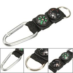 Universal Multifunction Mosquetão Keychain, 3 em 1, Camping, Escalada, Caminhadas, Mini Compass, Termômetro, Chaveiro Hanger, 1Pc - Image 2