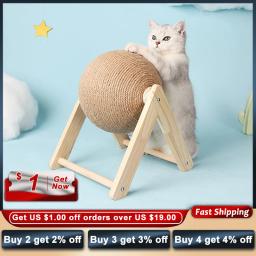 Gato Coçar Bola Brinquedo Resistente ao Desgaste Gatos Scratcher Sisal Rope Móveis Protetor Moagem Patas Brinquedos Pet Supplies - Image 1