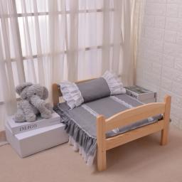Cama bonita de madeira maciça, Cama confortável para cães, Conjunto completo gratuito de cama, Cama removível e lavável, Pet Supplies - Image 2