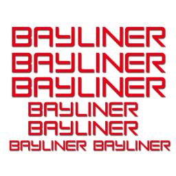 Bayliner Barco Decalques para Bass Outboard, Open Bow, Pesca Wakeboard, Conjunto de 7 - Image 3