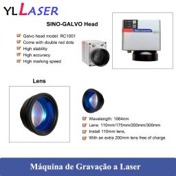 Fazer brasil 50w raycus máquina de marcação a laser de fibra portátil para todos os materiais com frete grátis - Image 6
