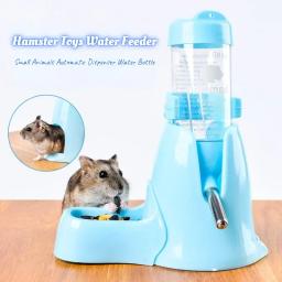 Alimentador Automático de Água para Pequenos Animais, Tigelas de Garrafa, Prato com Recipiente de Alimento, Distribuidor Automático, Brinquedos de Hamster, Rato, Cobaia - Image 2