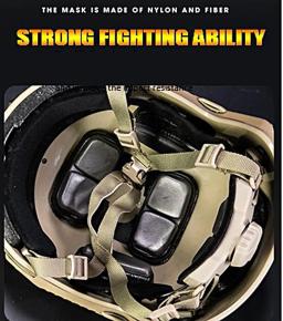 Capacete tático ao ar livre conjunto com máscara protetora e fone de ouvido, NVG Mount Goggles, lanterna para tiro Airsoft Paintball - Image 3