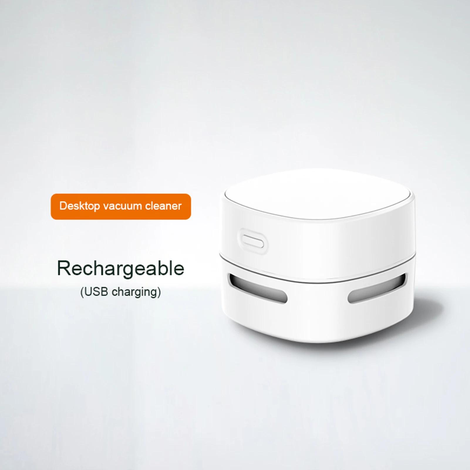 Sem fio portátil Mini Desktop Aspirador com Ventilador USB Bateria Recarregável Operado para Limpeza de Poeira Migalhas Cabelos Recados - Image 1
