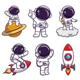 Astronauta e astronauta, fundo de papelão, adereços fotográficos, tema do foguete espacial, festa de aniversário, chá de bebê, bricolage, aniversário infantil - Image 6