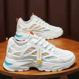 Tênis casuais masculinos verão respirável anti deslizamento malha tênis de corrida ao ar livre estudante tênis zapatillas informais - Image 3