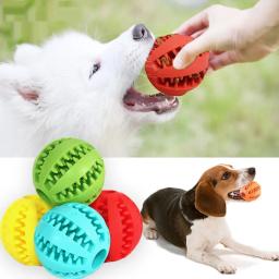Bolas de borracha interativas para animais de estimação, Cães pequenos e grandes, Brinquedo Cachorro e Gato, Brinquedos Mastigáveis, Limpeza Dental, Bola Indestrutível, 5cm - Image 1
