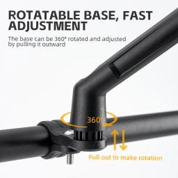 ROCKBROS Bicicleta Espelho Retrovisor HD Vision 360° Rotação Ajustável Ampla Faixa Espelho Ciclismo Segurança MTB Acessórios Bicicleta de Estrada - Image 4