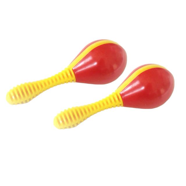Maracas Coloridas de Plástico para Bebês e Crianças - 2 Peças de Brinquedo Musical para Festas e Presentes Infantis