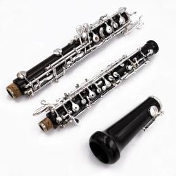 Oboé semiautomático com madeira composta E Key, banhado a prata, C Key - Image 3