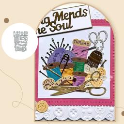 Ferramentas de artesanato cortar tesoura de corte de costura dados dressmaker scrapbook gravação papel corte álbum capa diy - Image 1