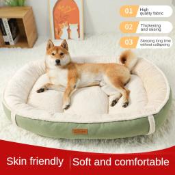 Imitação de camurça sofá-cama para cães, cão suprimentos, canil casa, fácil de limpar, respingo cachorro médio, prevenção de odores - Image 1