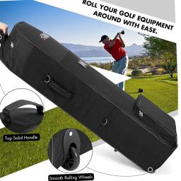 Bolsa de viagem para golfe, bolsa dobrável para transporte aéreo, capa para taco de golfe, bolsa de transporte aéreo com roda... - Image 3
