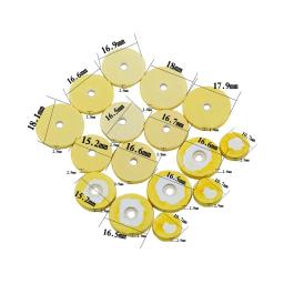 Flauta pad para chave, amarelo cortiça almofada, almofada de couro, peças de reposição instrumento musical, 16pcs - Image 6