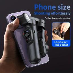 Estabilizador gimbal de 3 eixos para smartphone, dobrável, portátil, gravação de vídeo, vlog, estabilizador anti-vibração, ptz para iphone e android - Image 6