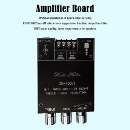 Amplificador Estéreo Compatível Bluetooth, Kit Módulo de Áudio, HIFI, 2.0 Channel, ZK-1002T, ZK-502T, ZK-MT21, ZK-TB21, ZK-502L, ZK-502MT, - Image 4