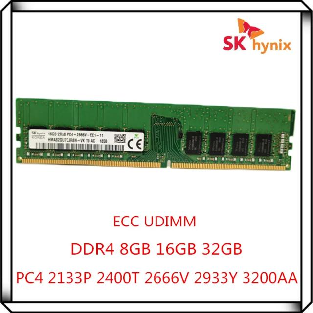 SK Hynix UDIMM RAM para Estação de Trabalho e Servidor DDR4 8GB/16GB/32GB