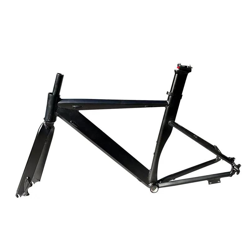 Quadro de liga de alumínio por atacado de fábrica e garfo dianteiro freio a disco de bicicleta de estrada 700C acessórios de bicicleta de corrida - Image 1