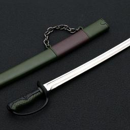 Espada de Metal Samurai para Decoração, Cavalaria Sabre Espada, Arma do Oficial, Modelo de Ornamento, Brinquedos Artesanais, Presentes, 22cm - Image 6