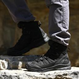 Tactical impermeável High Top Boots, Sapatos de trabalho tático masculino, Botas de treinamento de campo de caça, Outdoor montanha escalada caminhadas botas - Image 5