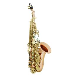 Saxofone Soprano Bb com estojo e escova, pequeno tubo de flacidez, cobre fósforo, instrumento musical, bocal acessórios - Image 2