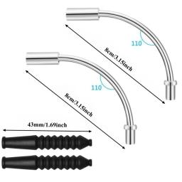 Conjunto de tubo guia de cabo de macarrão de freio V de bicicleta, com 4 peças de tubo guia de cabo de freio de bicicleta e 4 peças de botas de borracha, tubo de curvatura de freio de bicicleta - Image 6