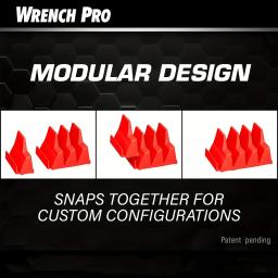 Pro Organizador de armazenamento vertical, cabeça magnética hexagonal, Titular Toolbox Style Modular, feito de plástico durável, 20 Chavetas - Image 4