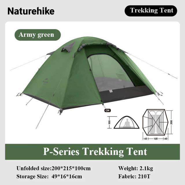 Barraca Naturehike para 2-4 pessoas: Ideal para Acampamentos, Caminhadas e Piqueniques, Resistente à Chuva e ao Sol