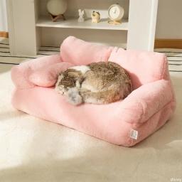 Almofada para dormir super macia para animais de estimação, sofá quente para cães e gatos pequenos e médios, filhote e gatinho, cama para animais de estimação - Image 3