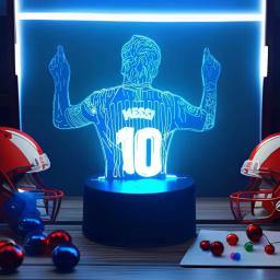 3D Ilusão LED Night Light, Caráter do Futebol, Messi, Toque Luminoso, Criança Nightlight, Kids Bedroom Decor, Candeeiros de Mesa, Presentes - Image 3