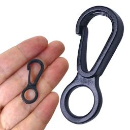 50 pçs 100 pçs plástico mini círculo snap gancho lagosta clipe para acampamento caminhadas mochila diy chaveiro fecho - Image 2
