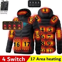 Homens jaqueta aquecida usb inverno ao ar livre aquecimento elétrico masculino bobojaco quente sprots casaco térmico roupas aquecíveis parka masculino - Image 1