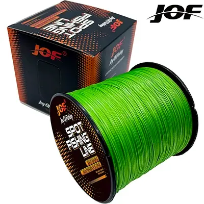 Linha de Pesca Trançada Multicolorida Jof 8 Fios 500m - 100% PE para Pesca em Oceano e Praia