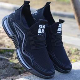 Lazer tênis de corrida novo verão dos homens na moda respirável tênis sola macia sapatos de malha resistente versátil sapatos esportivos masculinos - Image 3