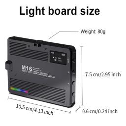 Dimmable RGB LED Video Light, Fotografia Fill Camera Lighting Panel, Hot Shoe Port para Vlog Live Streaming DSLR, 3000-9000K - Image 6