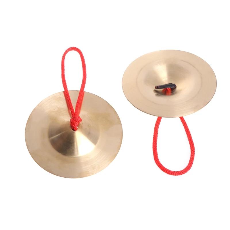 Hand Percussion Orff Instruments, Cobre, Cymbal, Criança, Crianças, Pré-escolar, Educação precoce, Buddhist Chimes, Brinquedos do presente, 9cm, 2pcs - Image 1