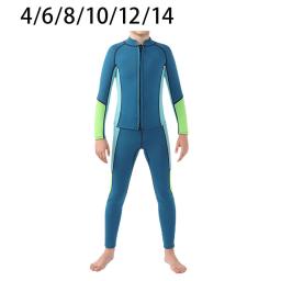 Terno molhado de neoprene impermeável para crianças, traje de mergulho, maiôs térmicos, meninos e meninas, esportes aquáticos, caiaque, criança, 3,5mm - Image 1