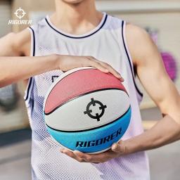 RIGOER-Basquete de couro antiderrapante PU para interior e exterior, bola tamanho padrão 7, resistente ao desgaste, treinamento oficial de competição - Image 6