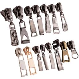Resina Nylon Zíperes para Substituição Suitcase Vestuário, Cabeça Zipper, Costura DIY Artesanato, Sliders, Resina, Metal, 5Pcs, 3 #, 5 #, 8 # - Image 1