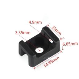 Plástico Fio Bundle Titular, Cable Tie Mount Base, Tipo Saddle, Mount Parafusos, Carregamento USB, Data Line Winder, Fixação Wire, 50pcs - Image 4