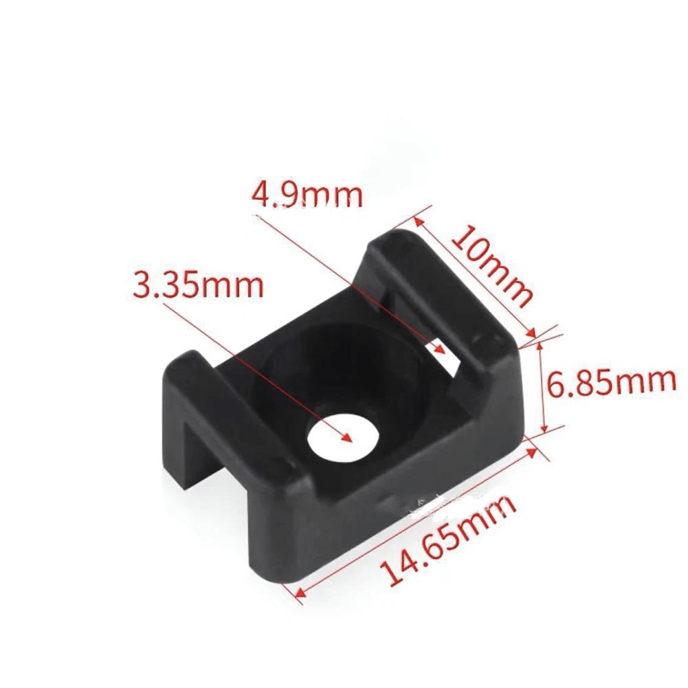 Plástico Fio Bundle Titular, Cable Tie Mount Base, Tipo Saddle, Mount Parafusos, Carregamento USB, Data Line Winder, Fixação Wire, 50pcs - Image 1